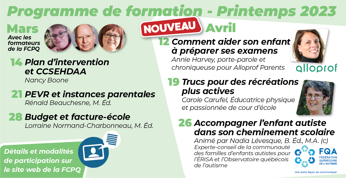 Formation Par Webinaires Du CPMV | Comité De Parents Marie-Victorin